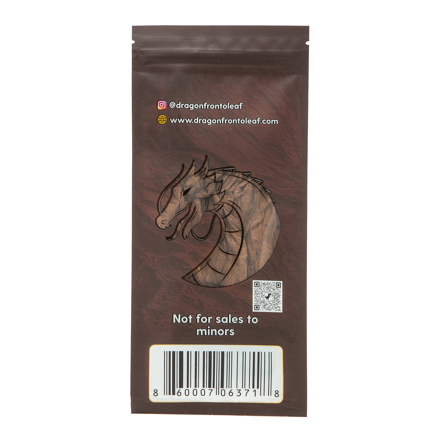 Natural Dragon Fronto Leaf Dark Premium Tobacco Leaf Back of Pack