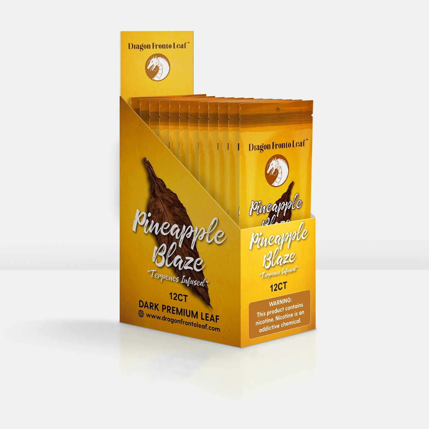 Pineapple Blaze Dragon Fronto Leaf Dark Premium Tobacco Leaf Opened Box