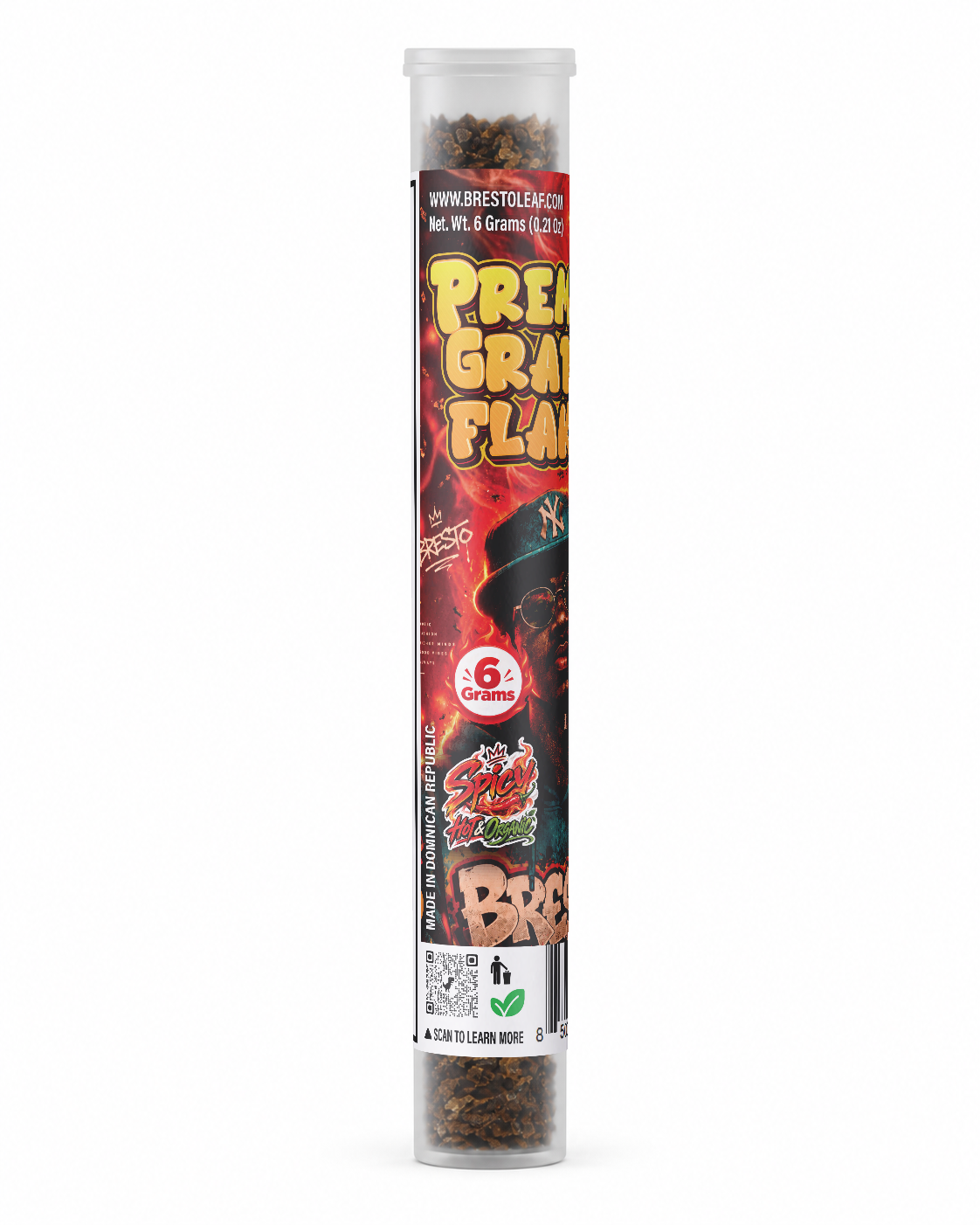Premium Spicy Hot Organic Grabba Flakes Bresto Leaf®